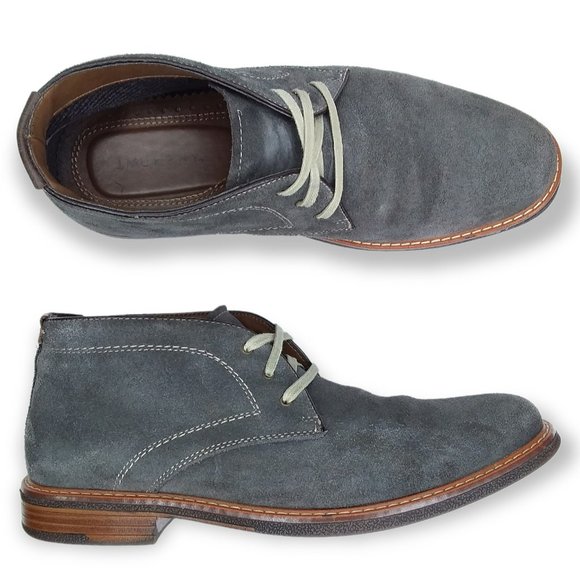 J. Murphy Desert Chukka Boots Size 9M Grey Blue Suede Leather Preppy Academia main image 4